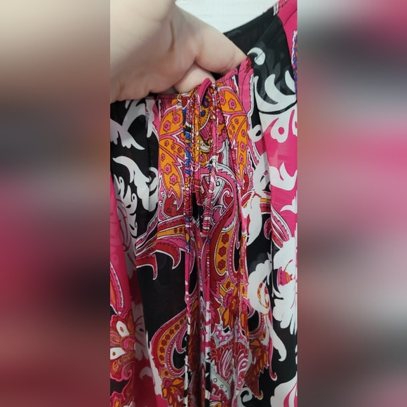 Nwot Lane Bryant flowy Paisley Summery blouse plus size 22/24 - Picture 9 of 12